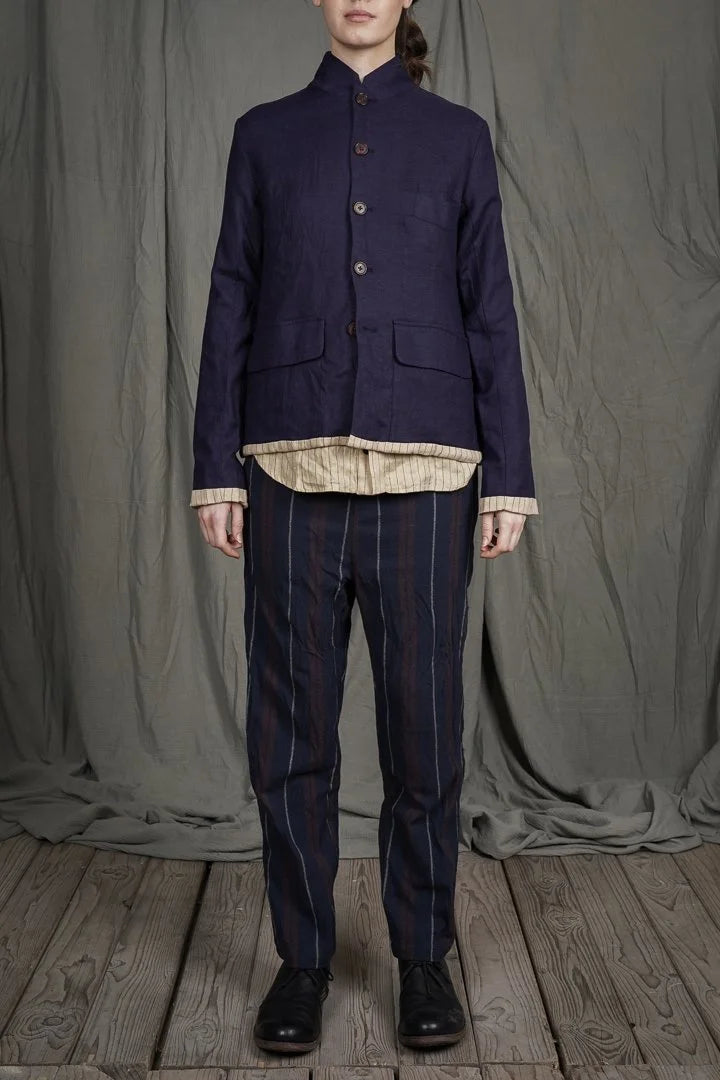 Aleksandr Manamis - Cordelia Blue Slubby Jacket