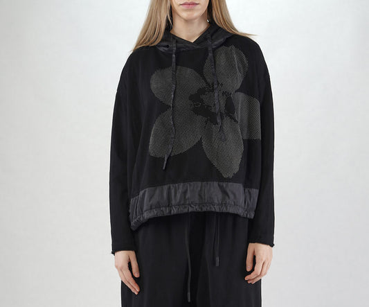 Rundholz Black Label - Lightweight Stippled Floral Hoodie