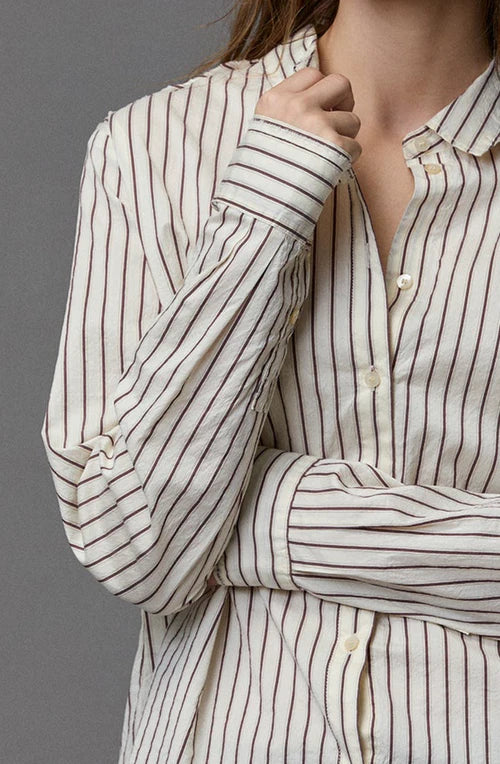 Kristensen Du Nord - Striped Cotton Silk Classic Shirt