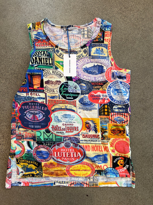 Printed Artworks - Hotels Patches Tank(XL)
