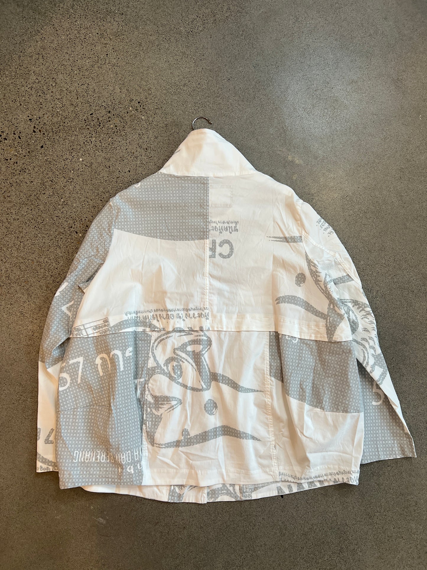 Rundholz Black Label - Mock Neck Jacket in Grey Print