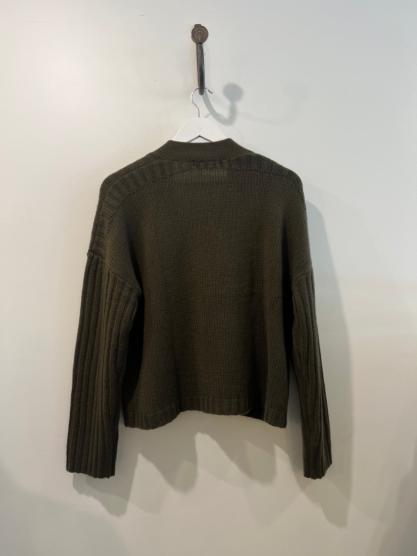 Kristensen Du Nord - Cashmere V-Neck Sweater in Olive