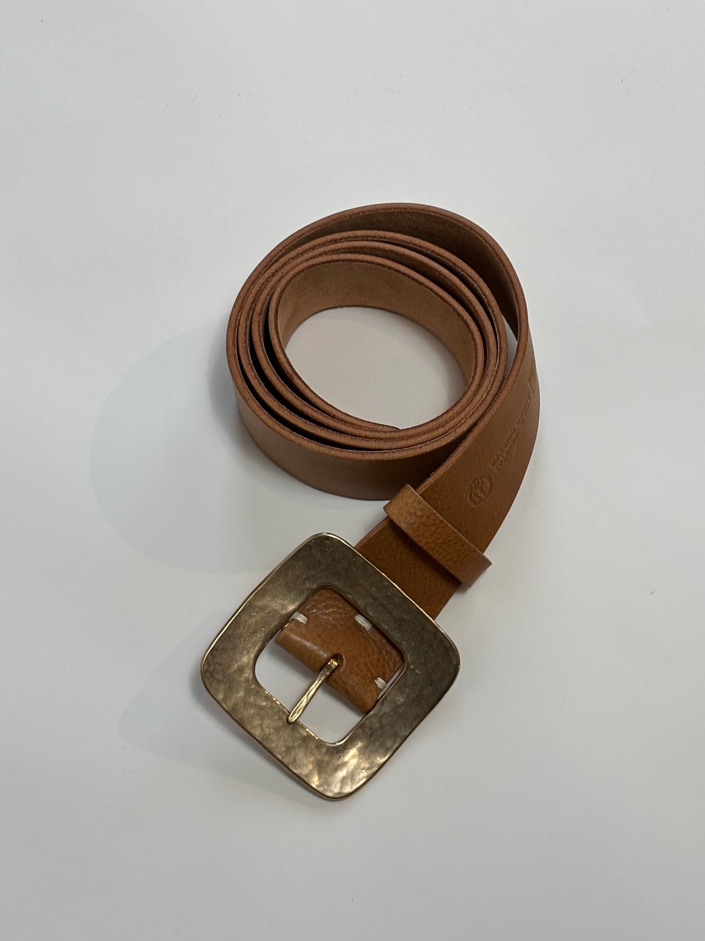 Massinmo Palomba - Square Buckle Belt in Tabac