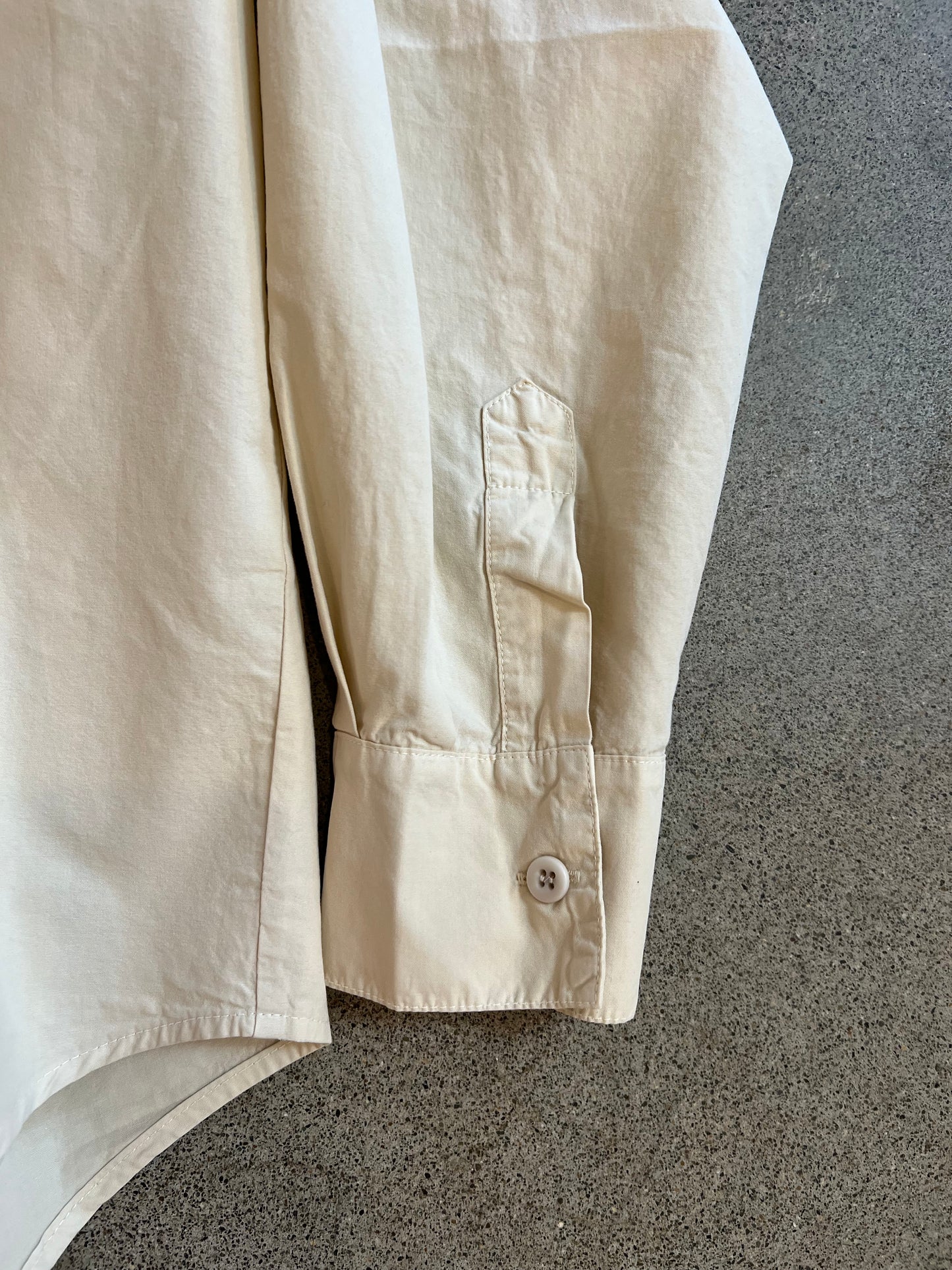 Labo Art - Mock Neck Button Shirt in Cream