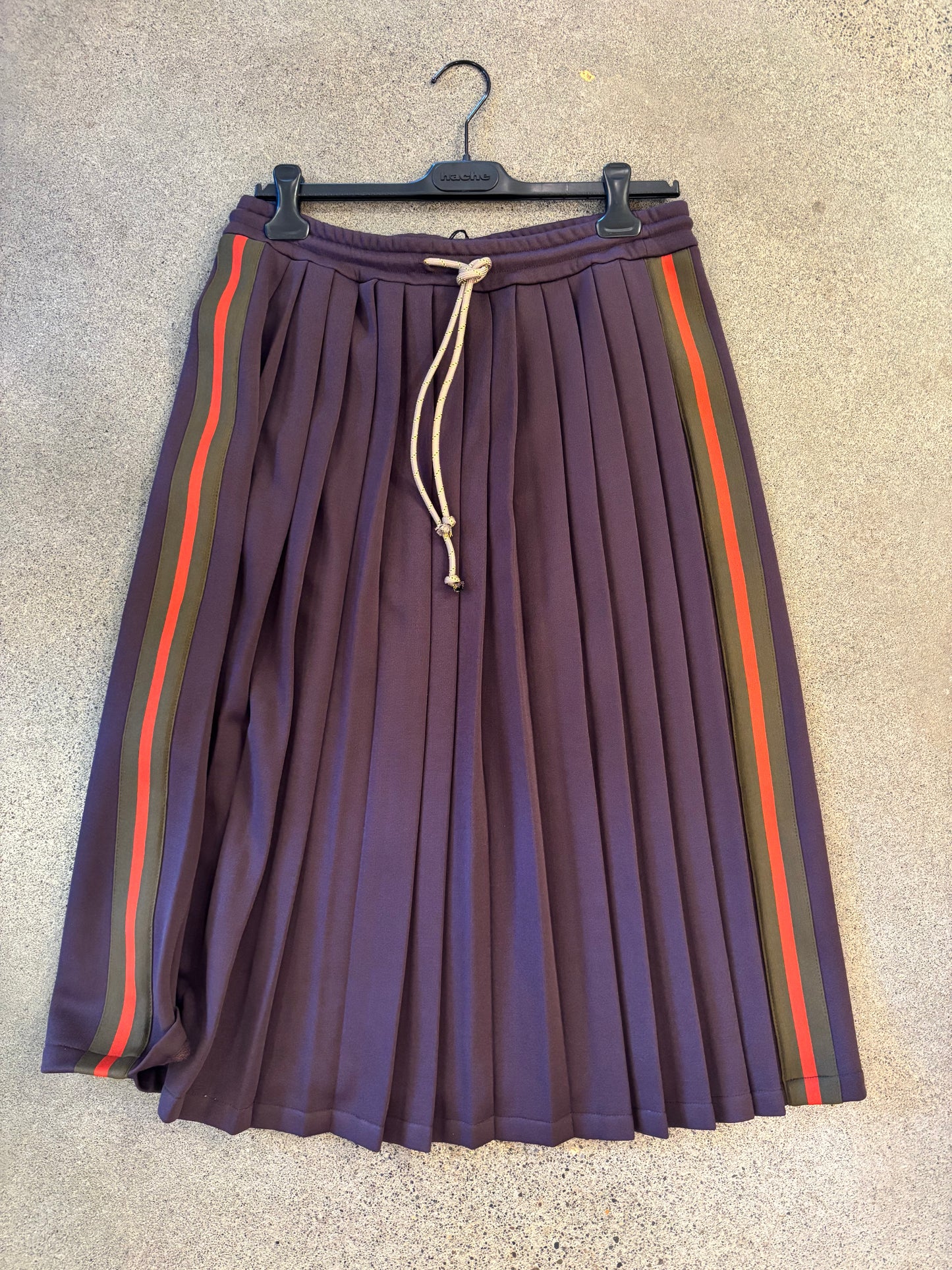 Hache - Plisse Skirt in Scuba Fabric