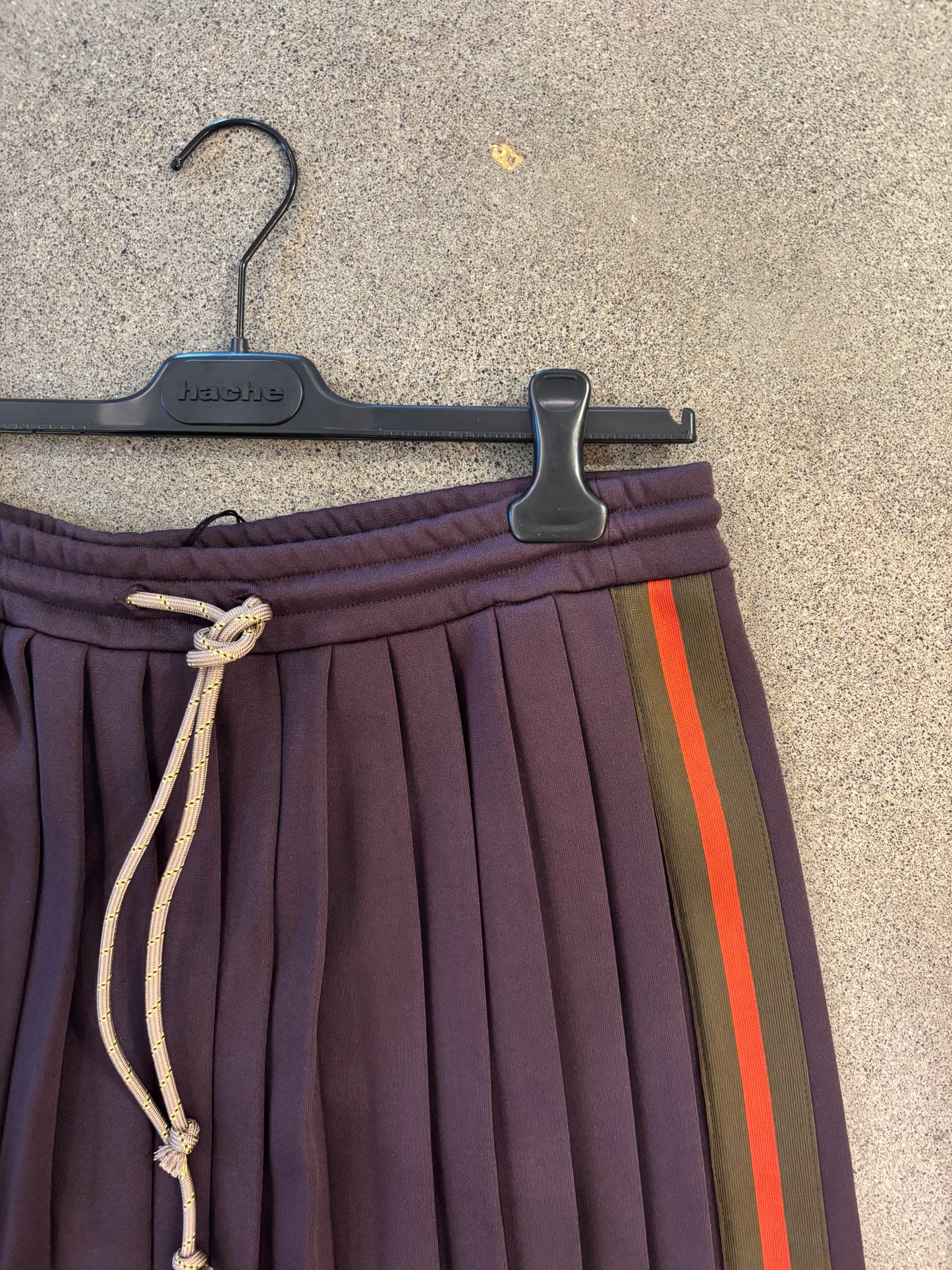 Hache - Plisse Skirt in Scuba Fabric