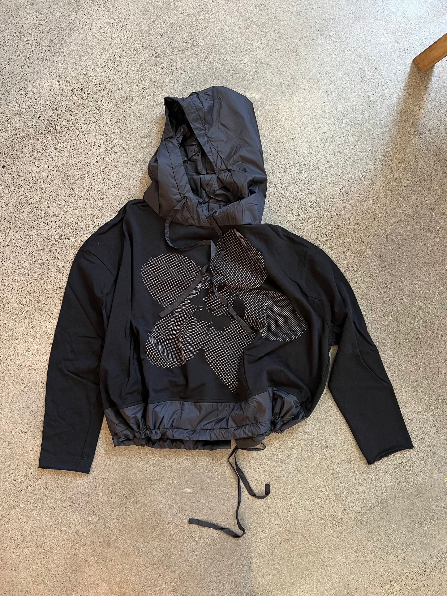 Rundholz Black Label - Lightweight Stippled Floral Hoodie