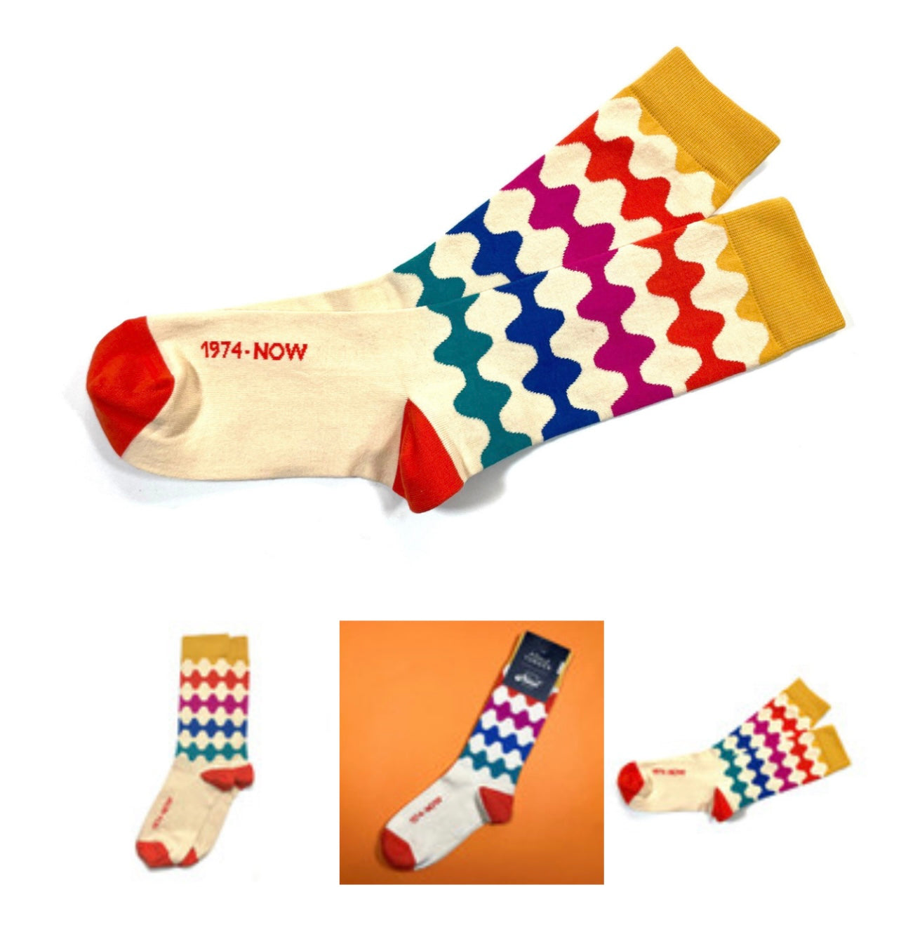 Posie Turner - "1974-NOW" Pride Socks Mid-Calf