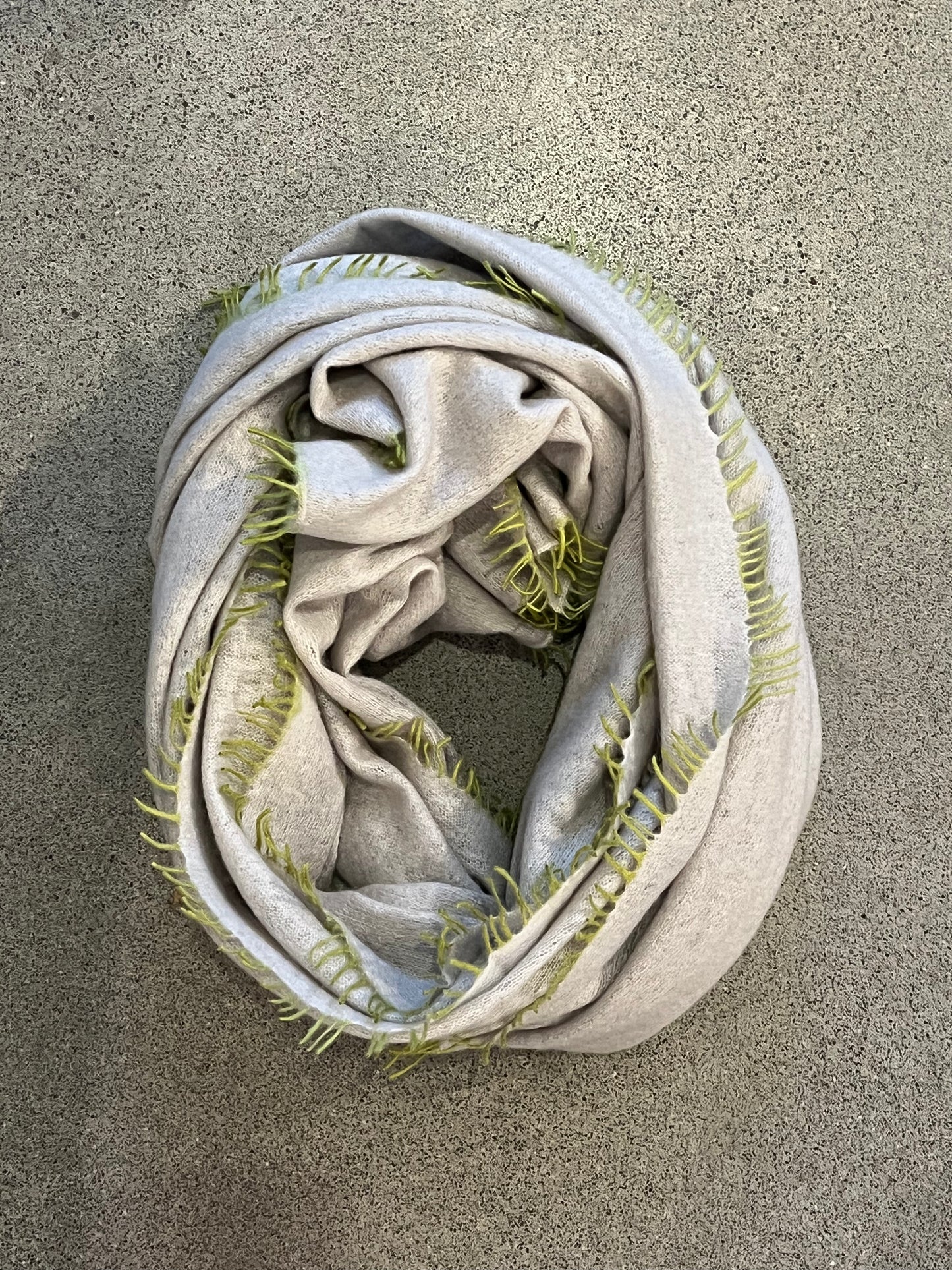 KAS- Solid Cashmere with Colored Fringe