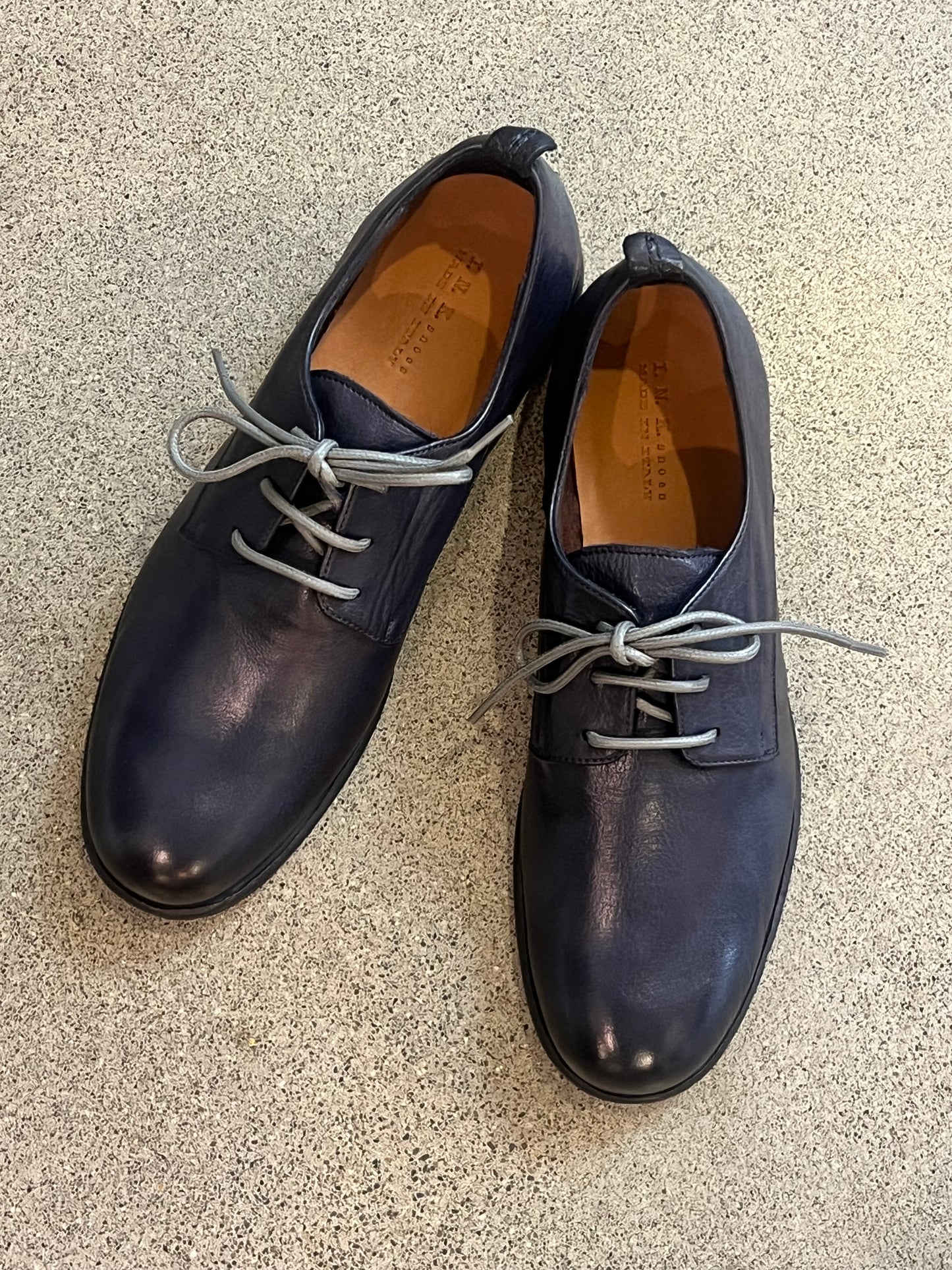 I.N.K. Leather Lace-up in Navy