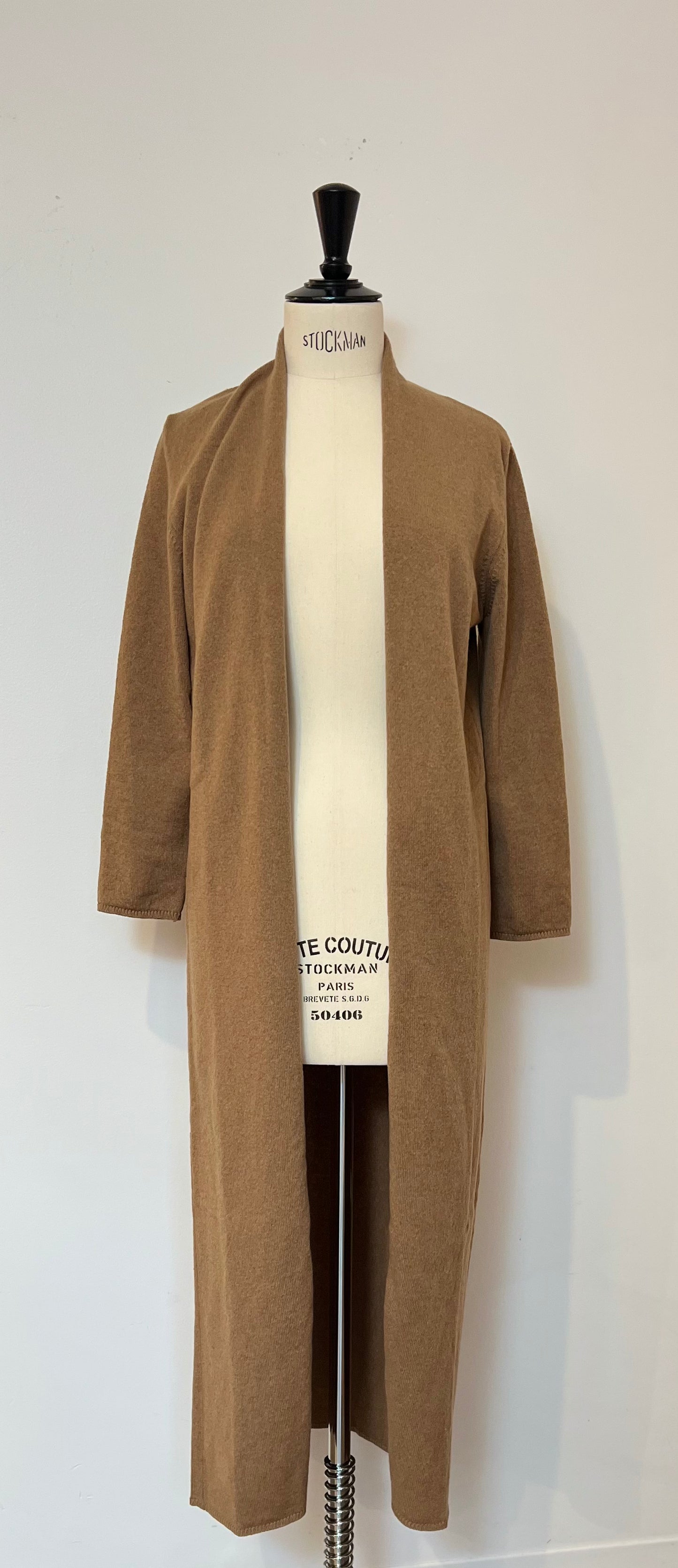 Monica Sarti - Long Cashmere Cardigan in Camel