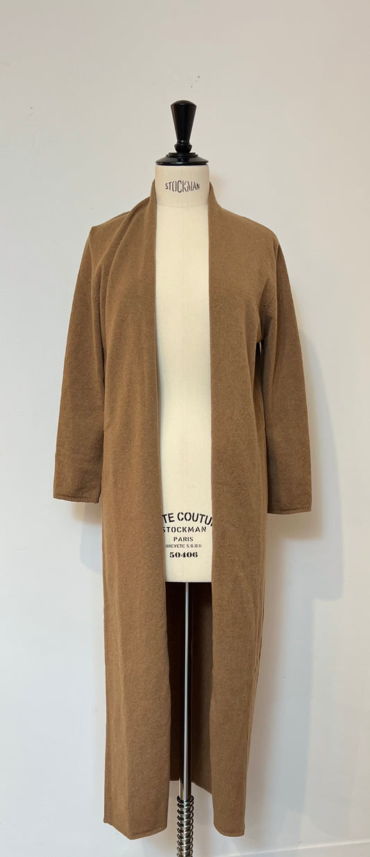 Monica Sarti - Long Cashmere Cardigan in Camel