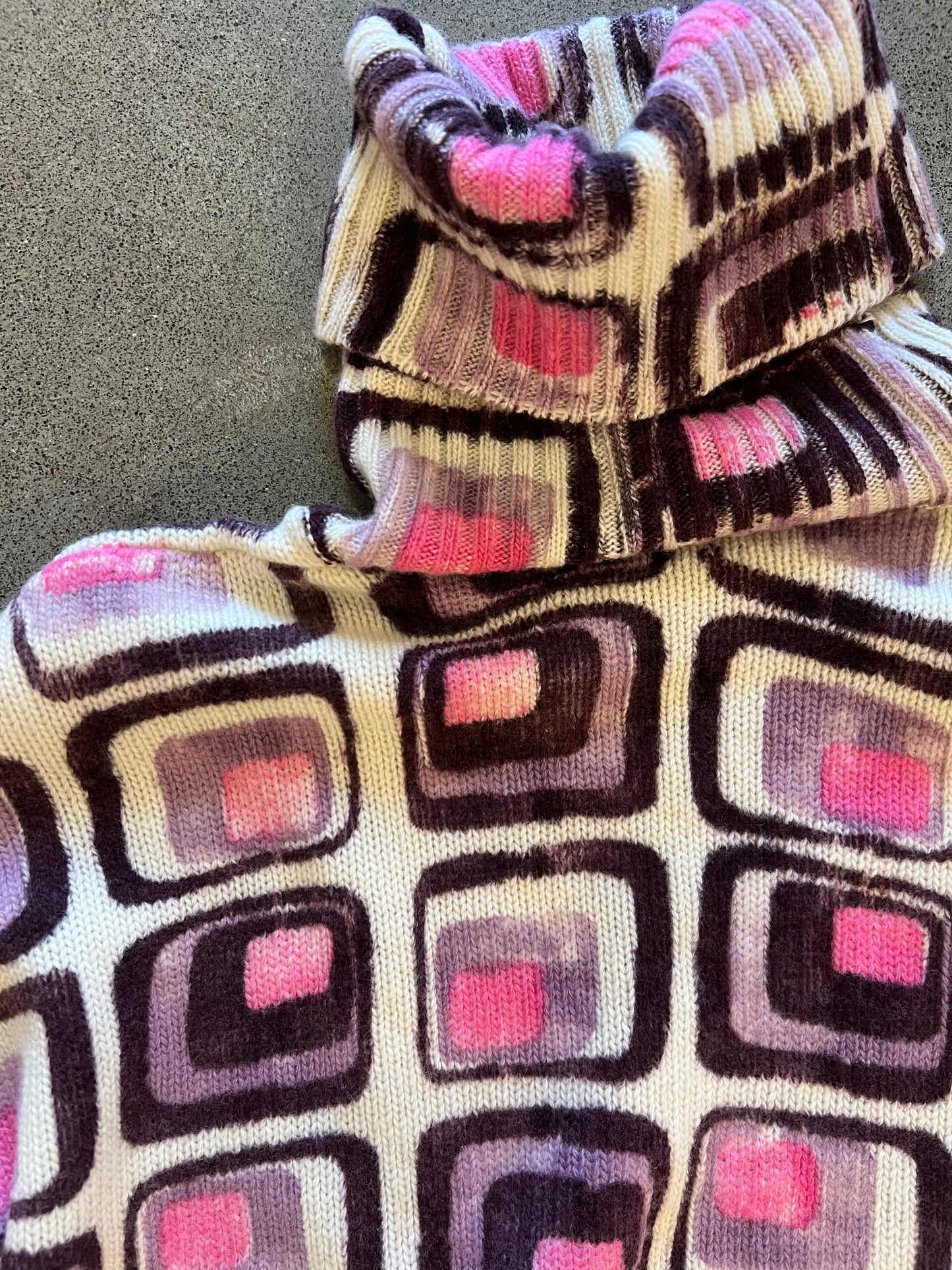 Printed Artworks - Mid Century Modern Print on  Cashmere Turtleneck