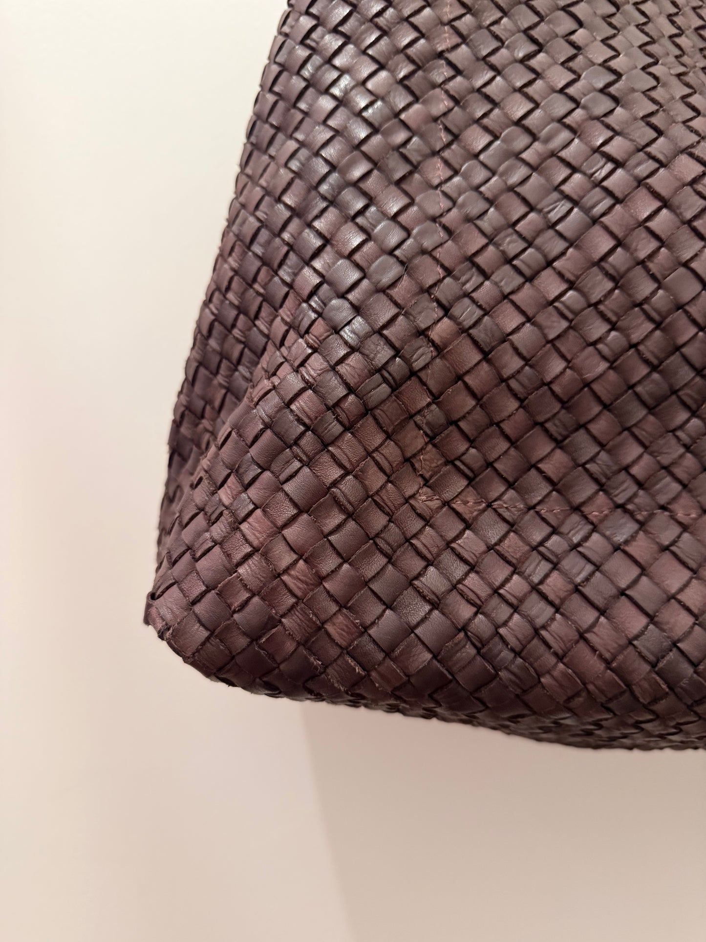 Massimo Palomba - Regina Tote: Woven in Cuoio or Plum