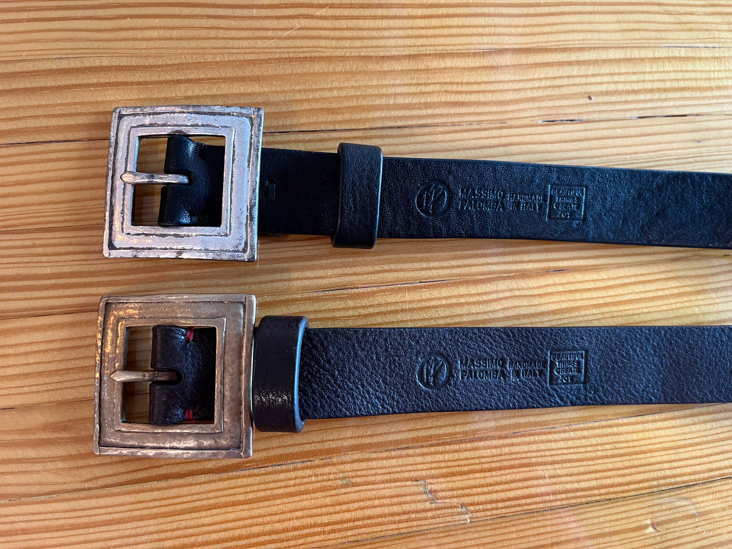 Massimo Palomba - Double Square Buckle Belt