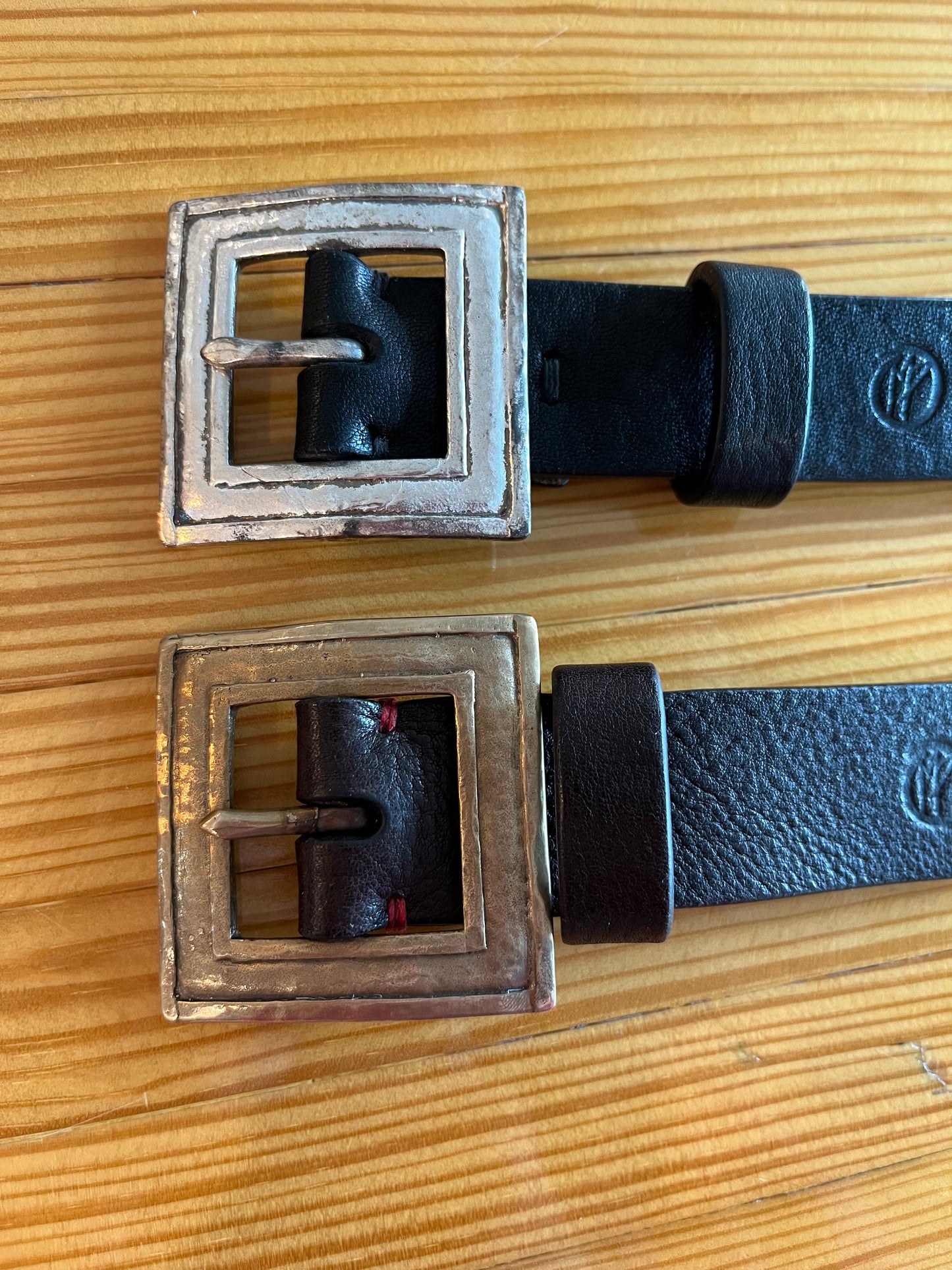 Massimo Palomba - Double Square Buckle Belt