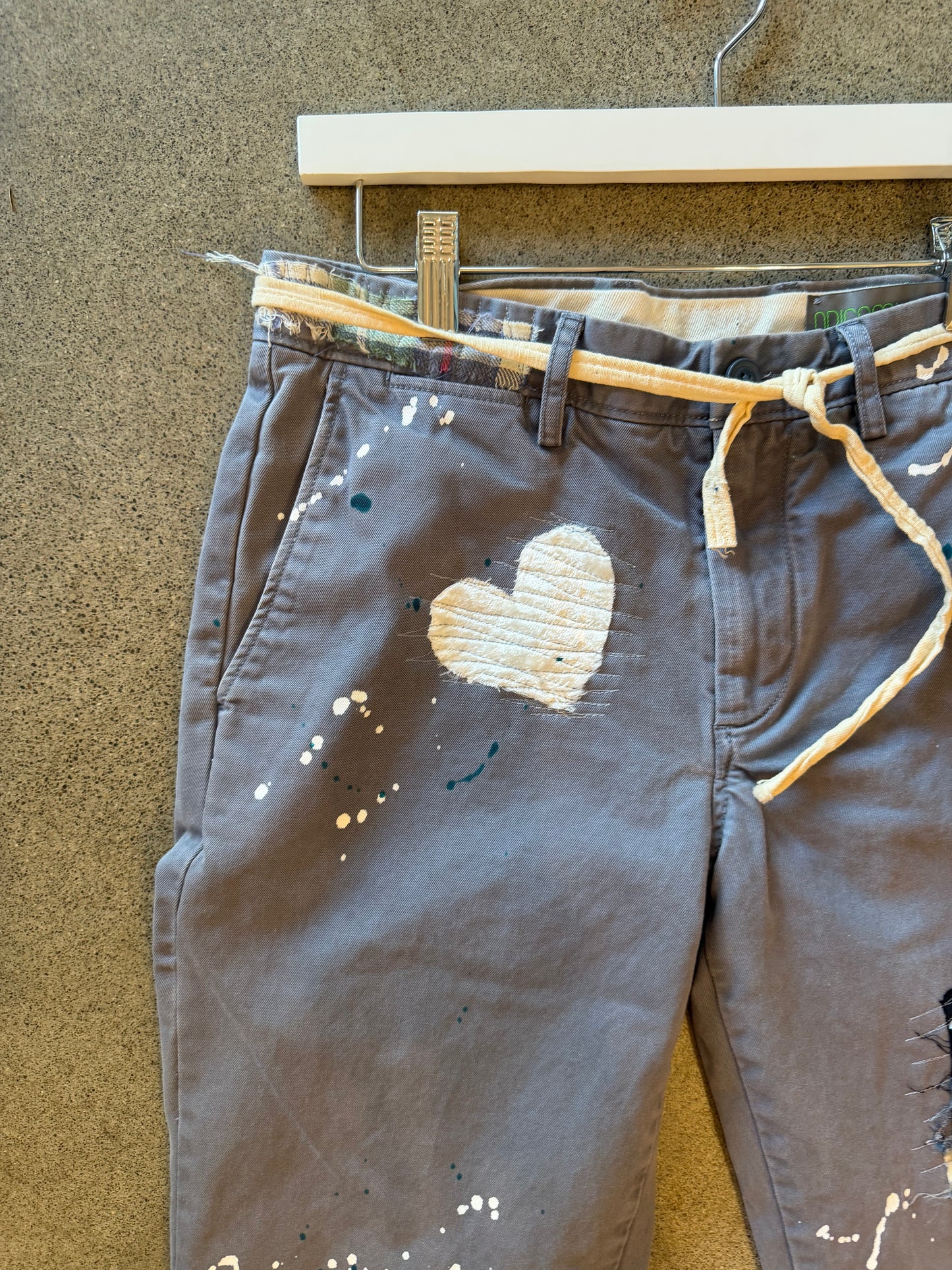 Origami Crane - Washed out Blue Chinos