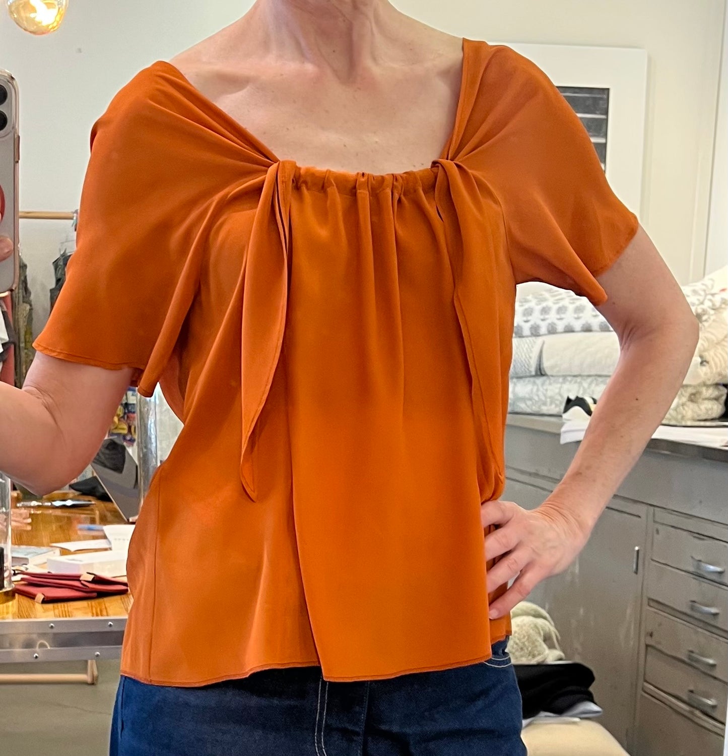 Hache - Ponza Blouse in Orange