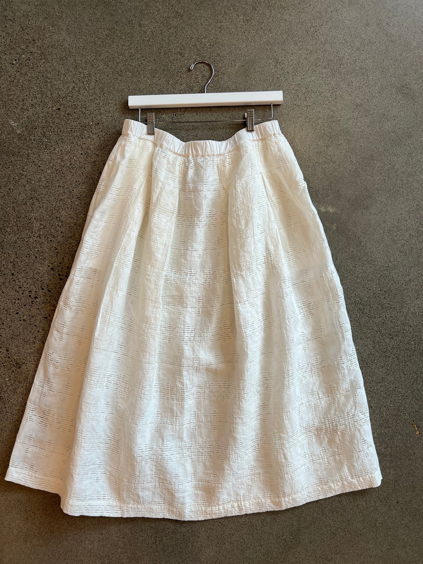Kristensen Du Nord- White Skirt With Sheer Design