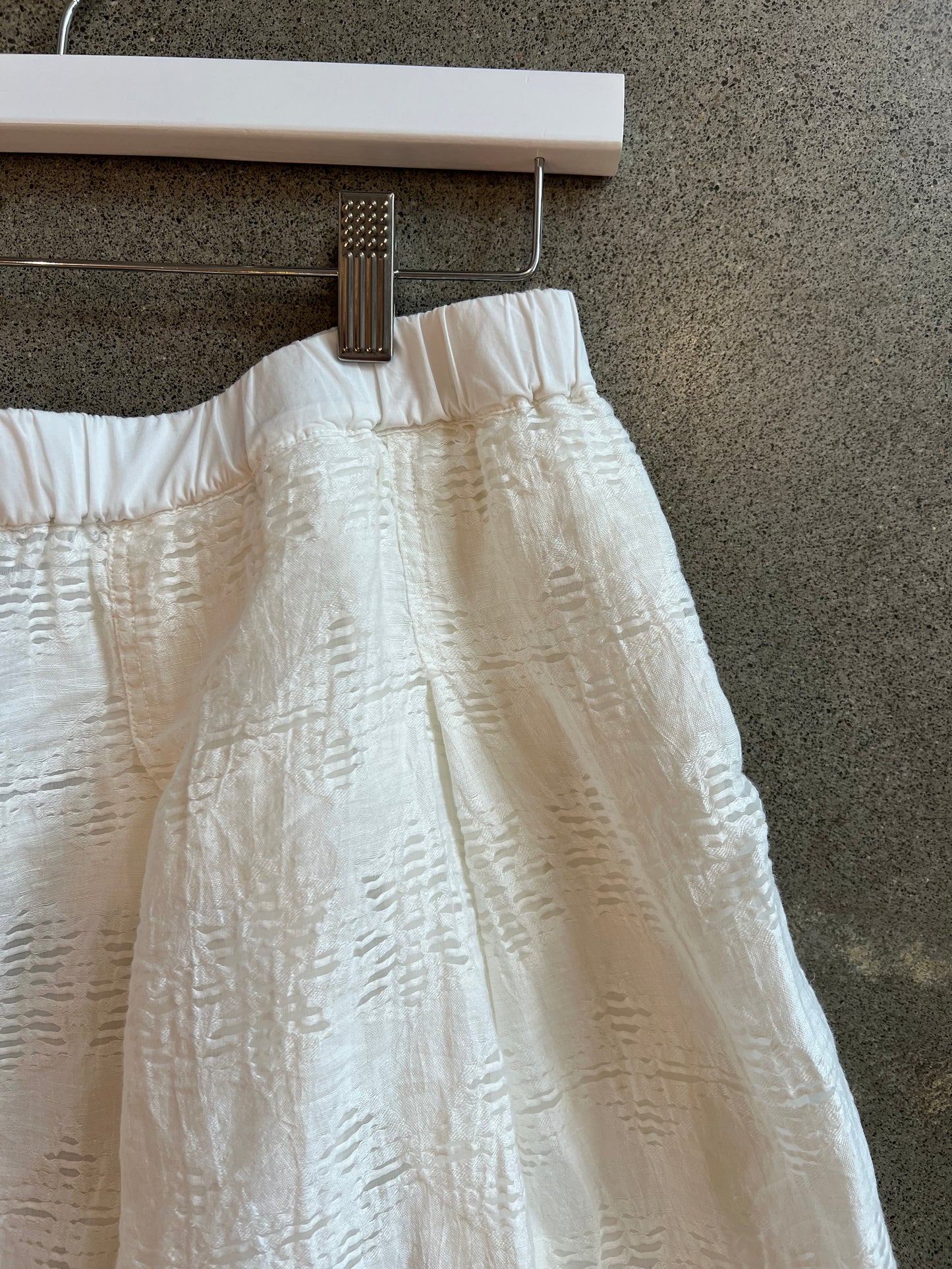 Kristensen Du Nord- White Skirt With Sheer Design