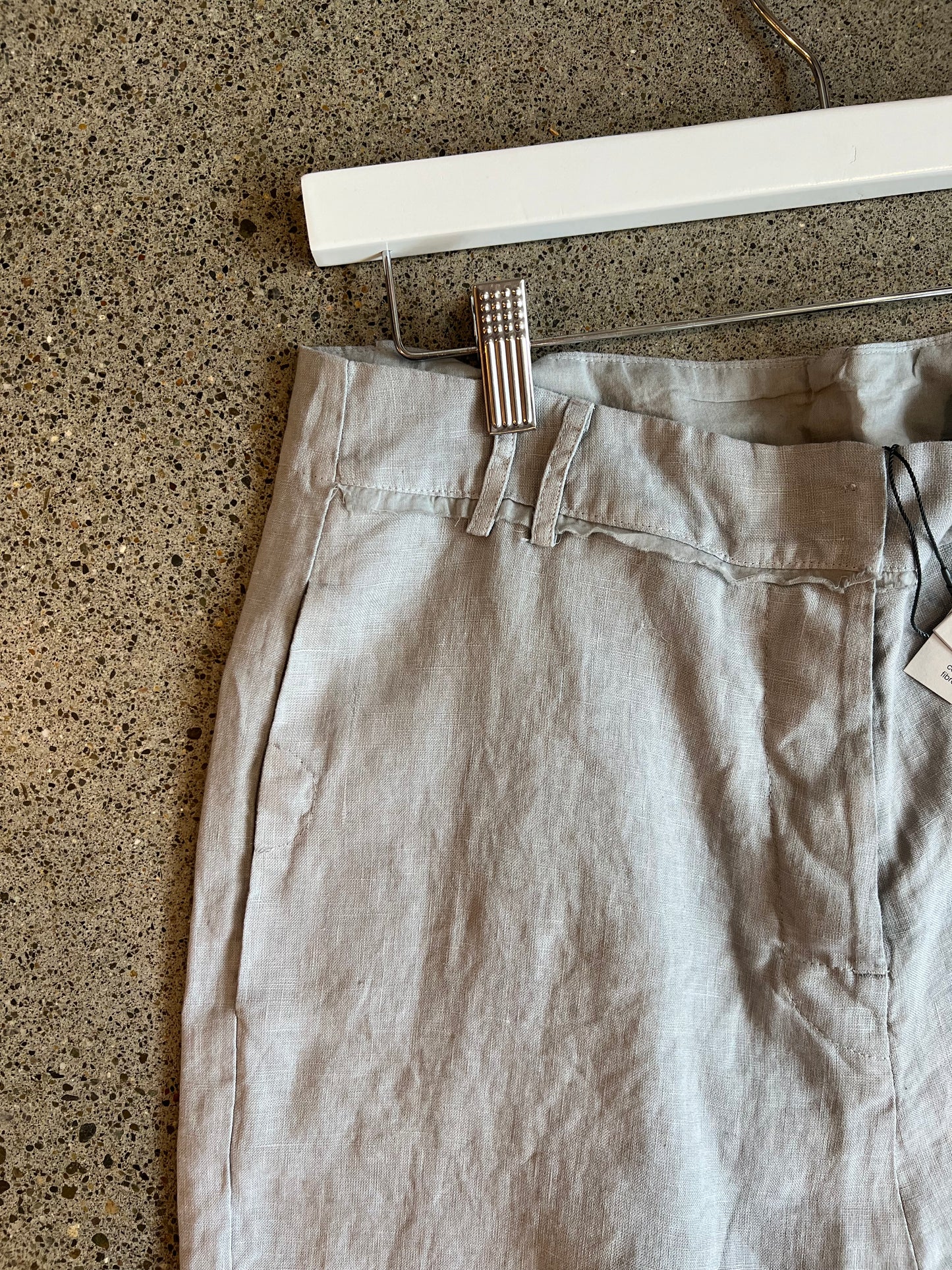 Kristensen Du-Nord - Grey Linen Semi-Drop Crotch Pant