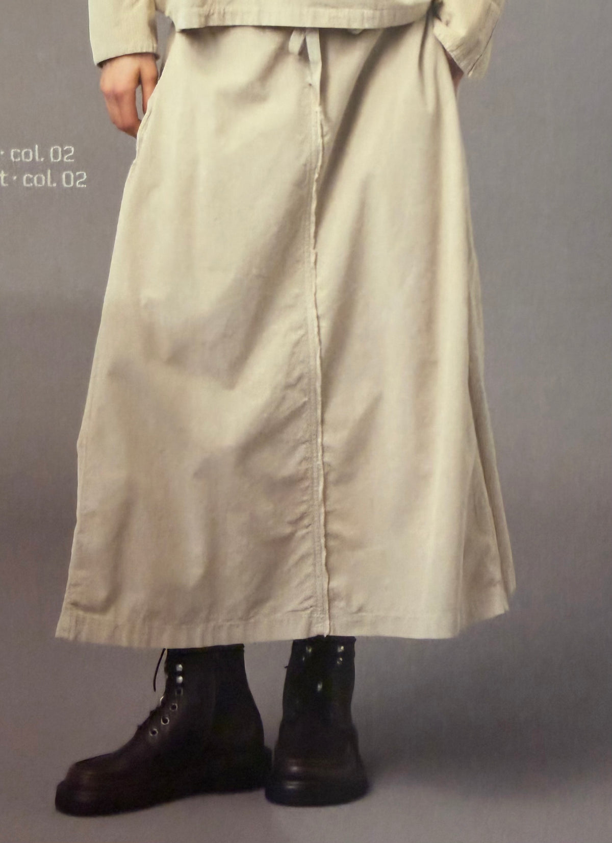 Kristensen Du Nord - Mirco Corduroy Pleated Skirt in Jute