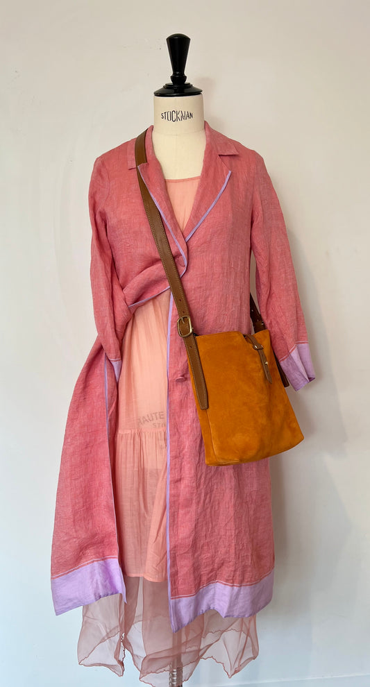 EKA - Aster Coat Dress in Peach
