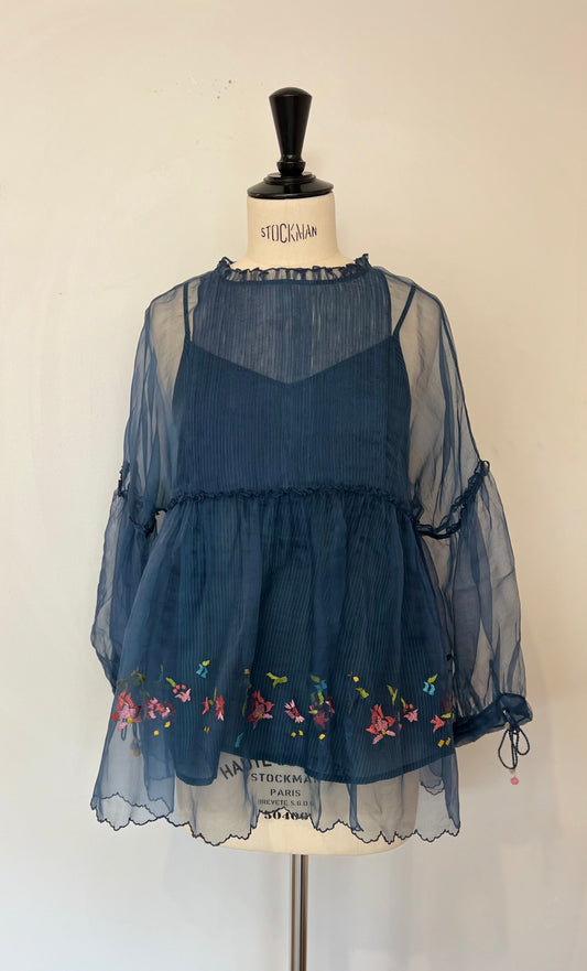 EKA - Ashlynn Top in Navy