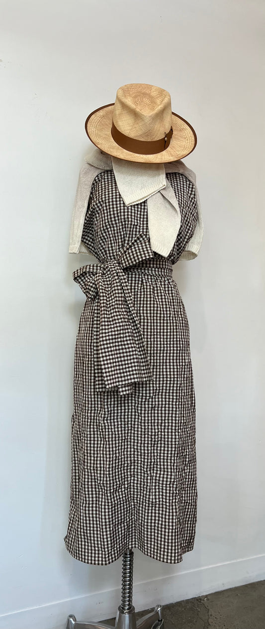 Hache - Gingham Bow Dress
