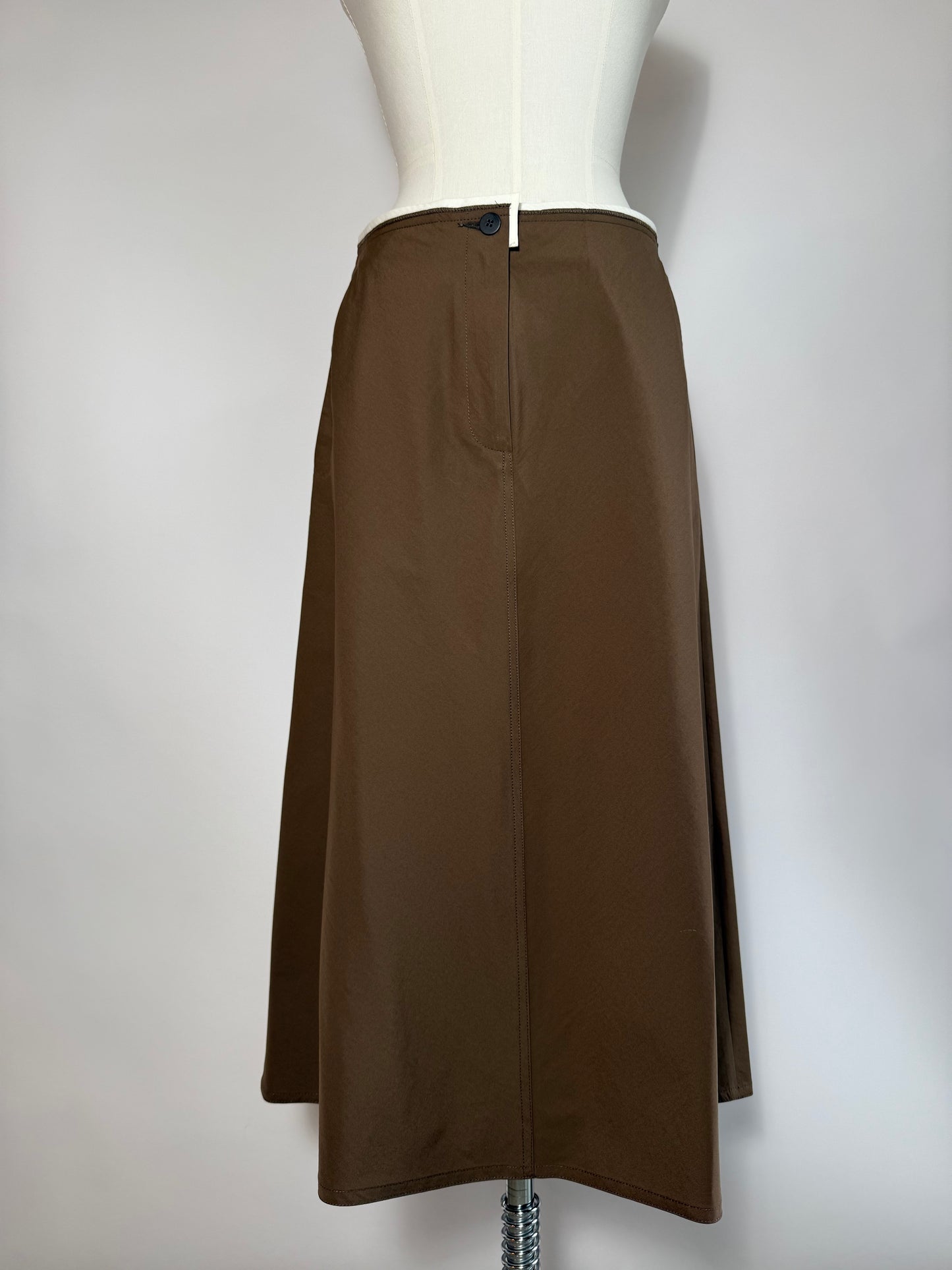 Hache - Godet Skirt in Brown