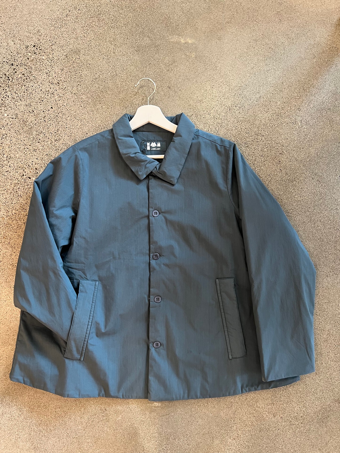Labo Art - Stand Collar Cotton Jacket in Graphite