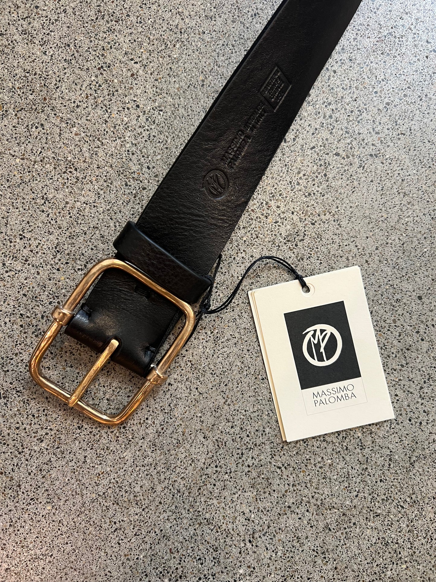Massmio Palomba- Rectangle Buckle in Black