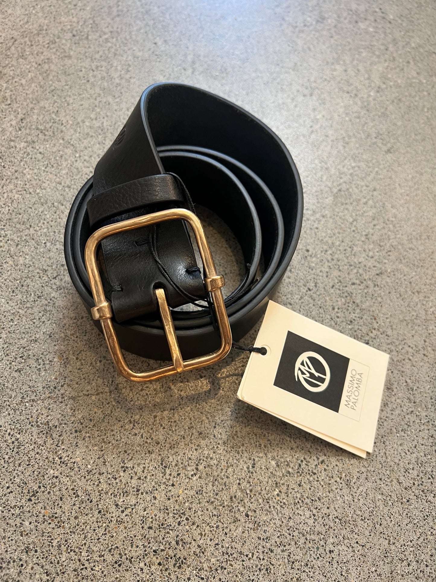 Massmio Palomba- Rectangle Buckle in Black