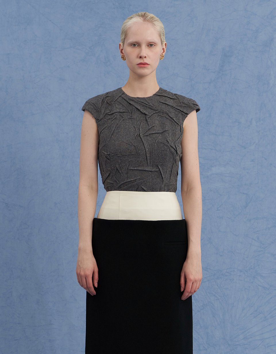 JINSUN - All-over Pin-Tuck Vest