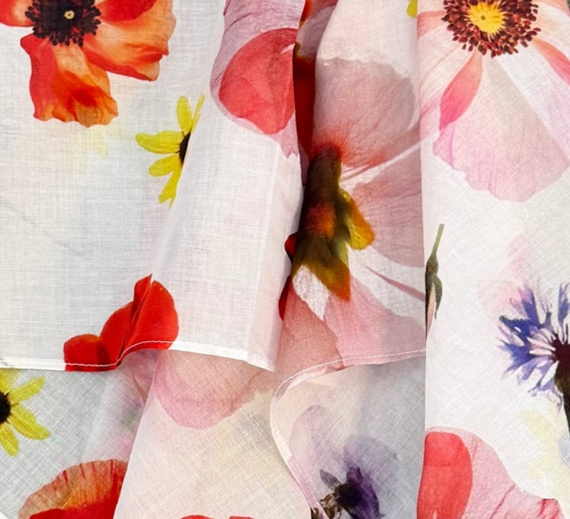 Hannoh Wessel - Shirt Savannah in Ink, Blue Flowers, or Large Floral Print