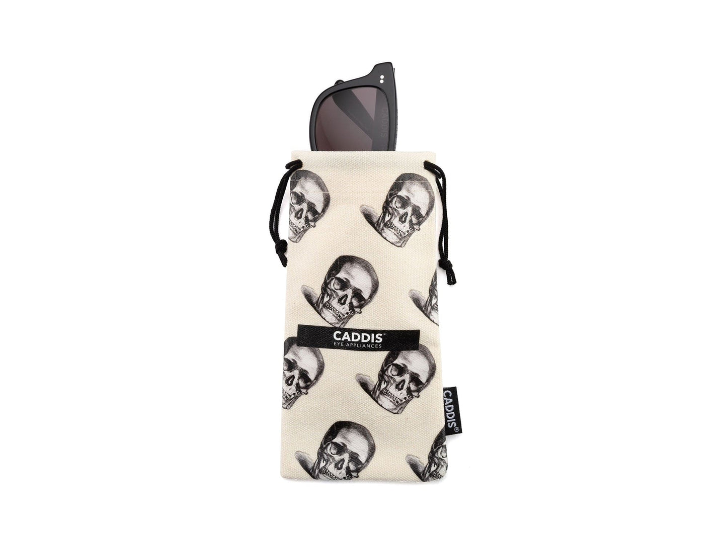 Caddis - Organic Linen Skull Eyewear Pouch