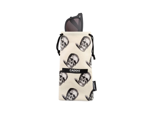 Caddis - Organic Linen Skull Eyewear Pouch