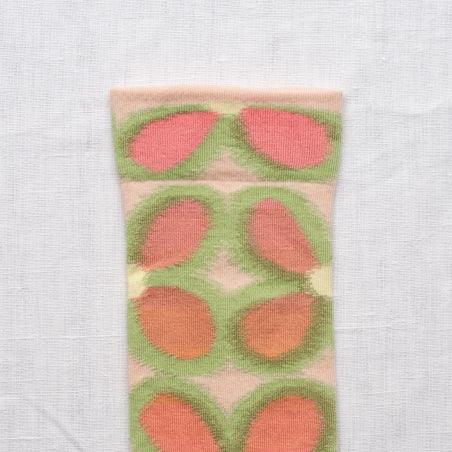 Bonne Maison - Chaussette Fleurs Rose Bouton