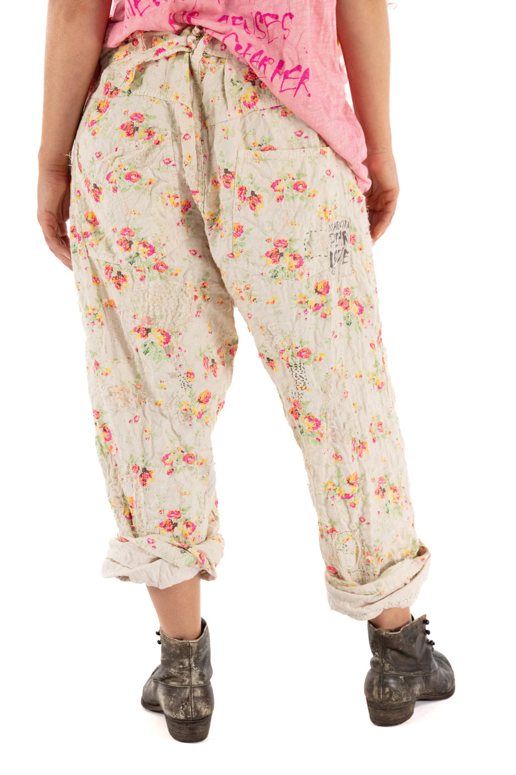 Magnolia Pearl - Cotton Linen Miner Pants in circus rose