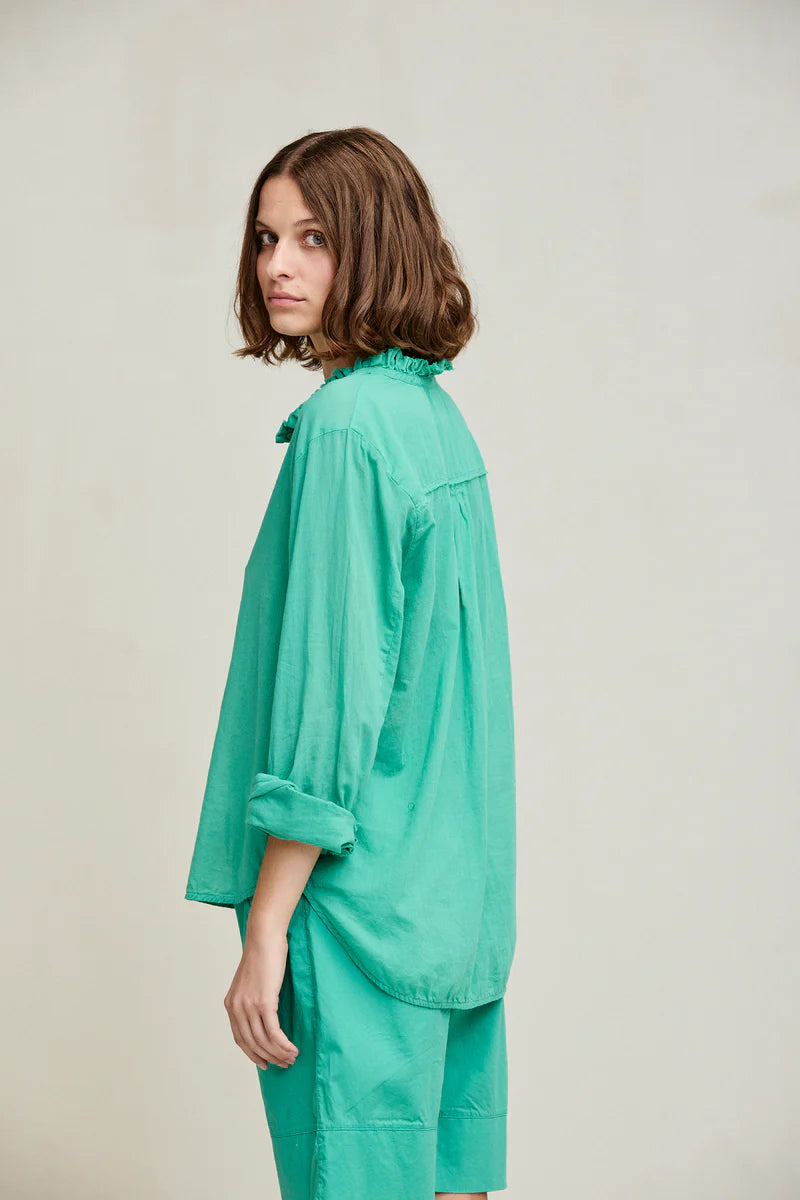 Kristensen Du Nord - Cotton Voile Ruffled Shirt