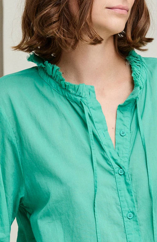Kristensen Du Nord - Cotton Voile Ruffled Shirt