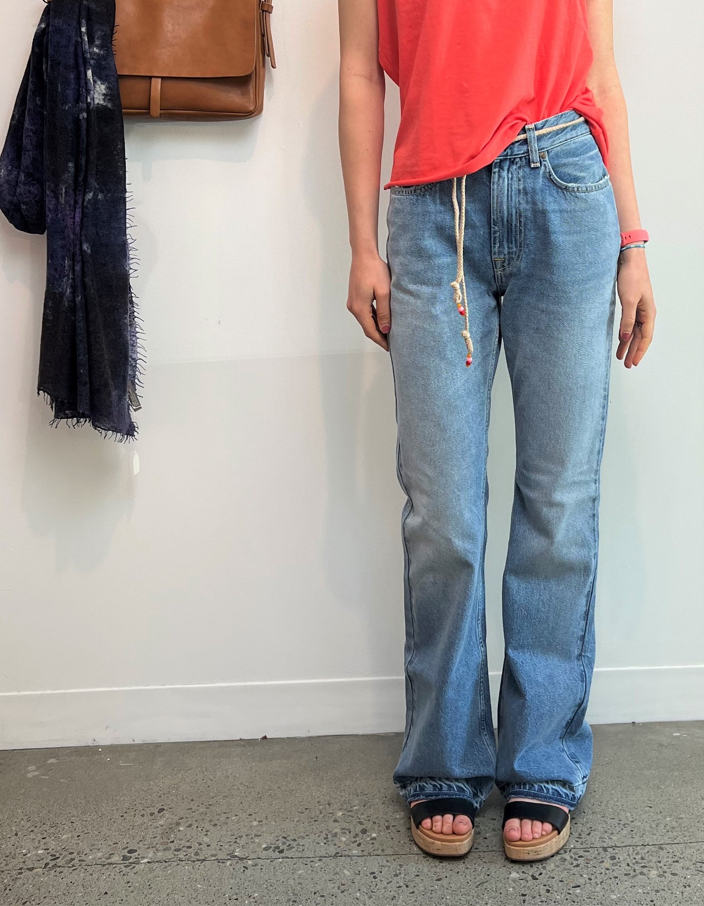 Roy Rogers - Belted Khloe Jeans in Blue