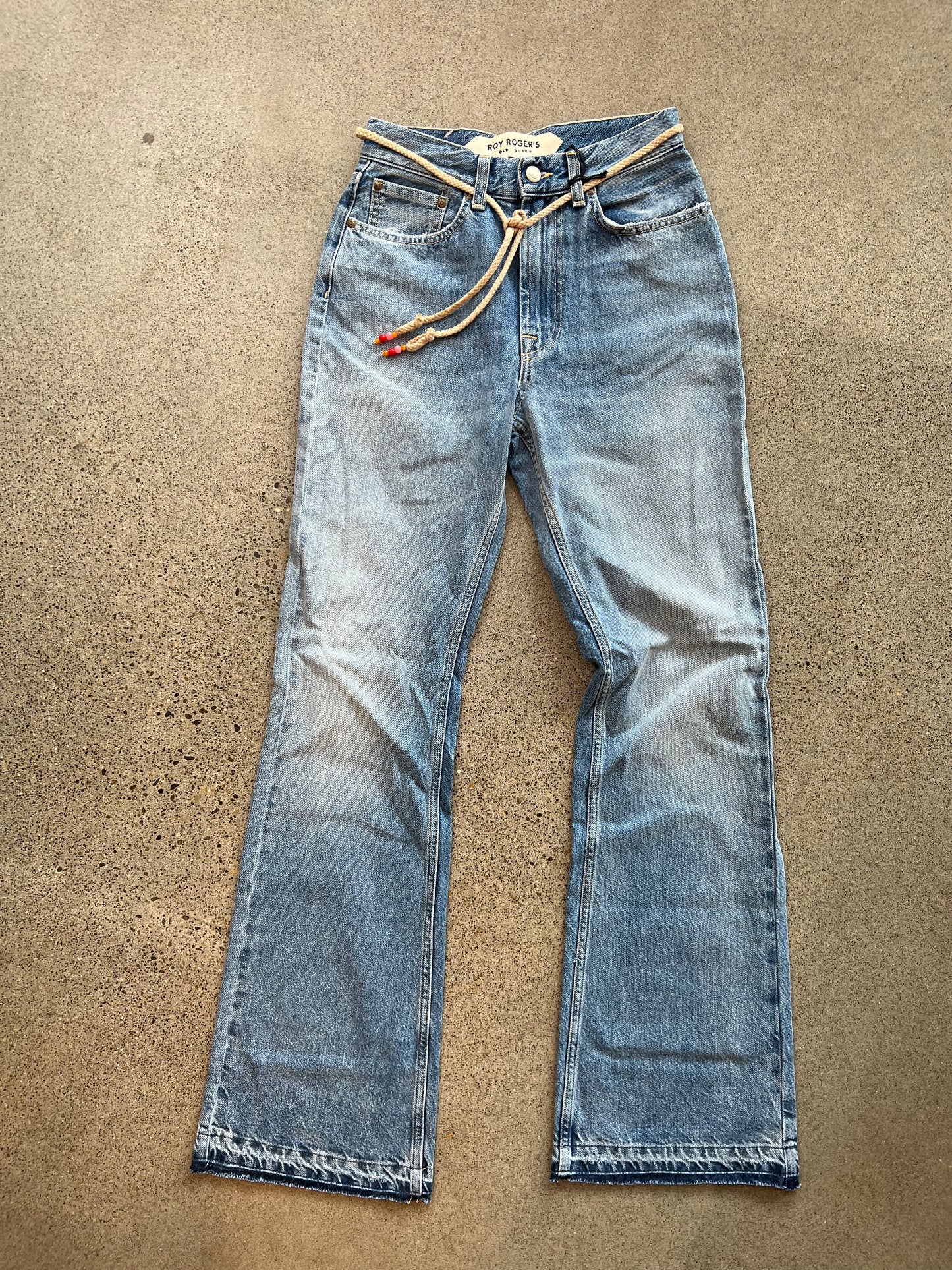 Roy Rogers - Belted Khloe Jeans in Blue
