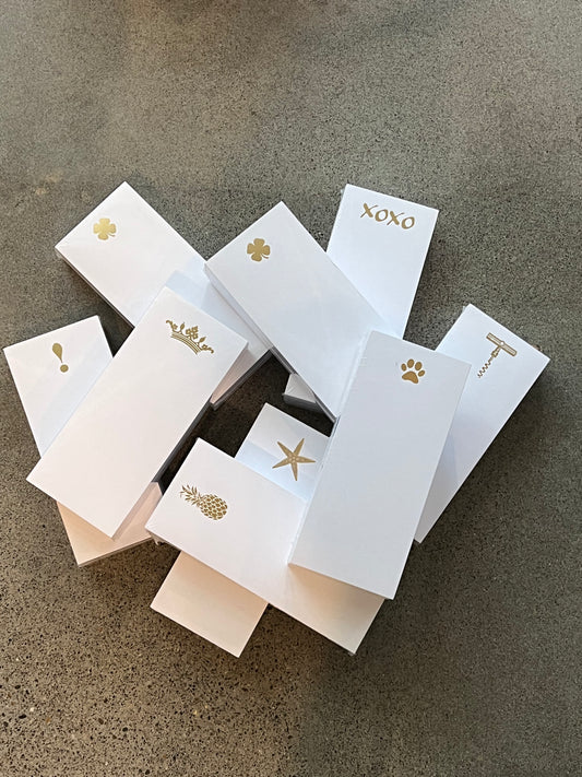 Black Ink - Gold Foil Buck Notepad