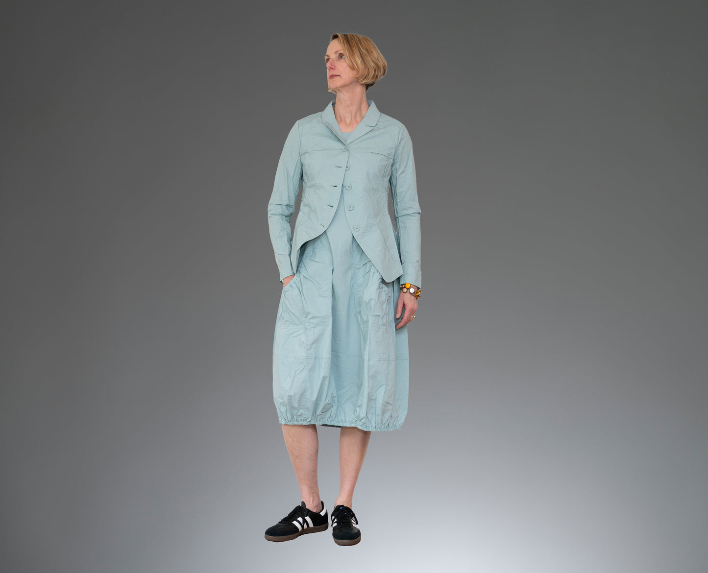 Rundholz Black Label - Jacket in Mint Poplin Print