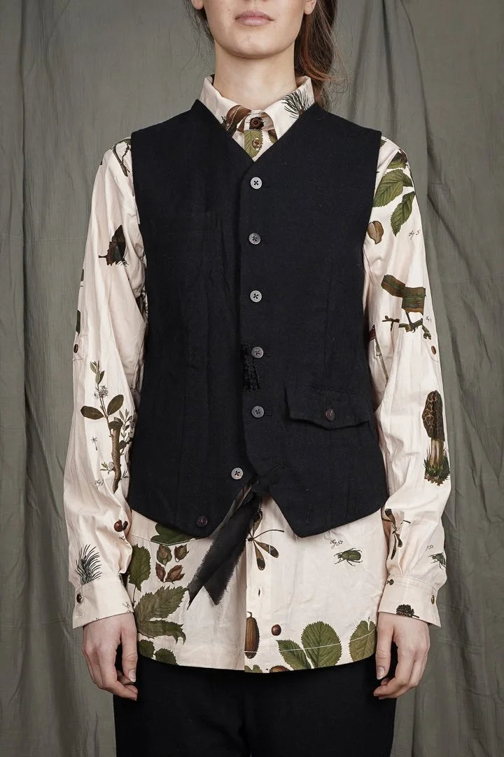 Aleksandr Manamis - Mended Velvet Wool Waistcoat