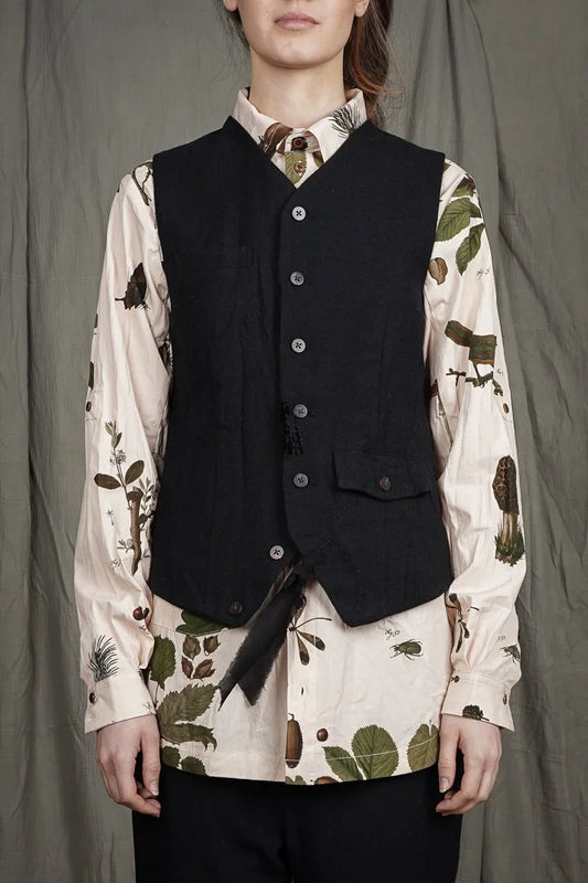 Aleksandr Manamis - Mended Velvet Wool Waistcoat