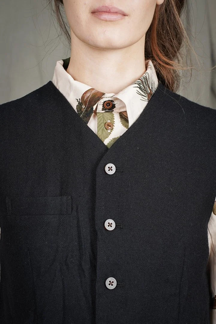 Aleksandr Manamis - Mended Velvet Wool Waistcoat