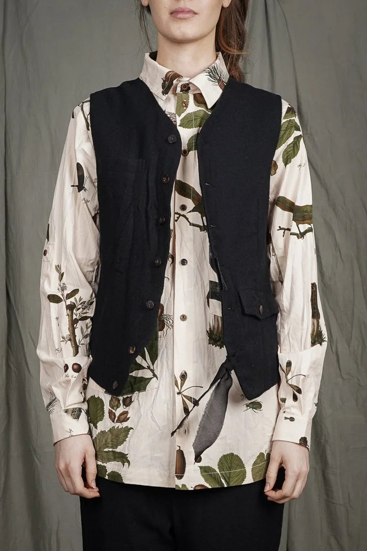 Aleksandr Manamis - Mended Velvet Wool Waistcoat