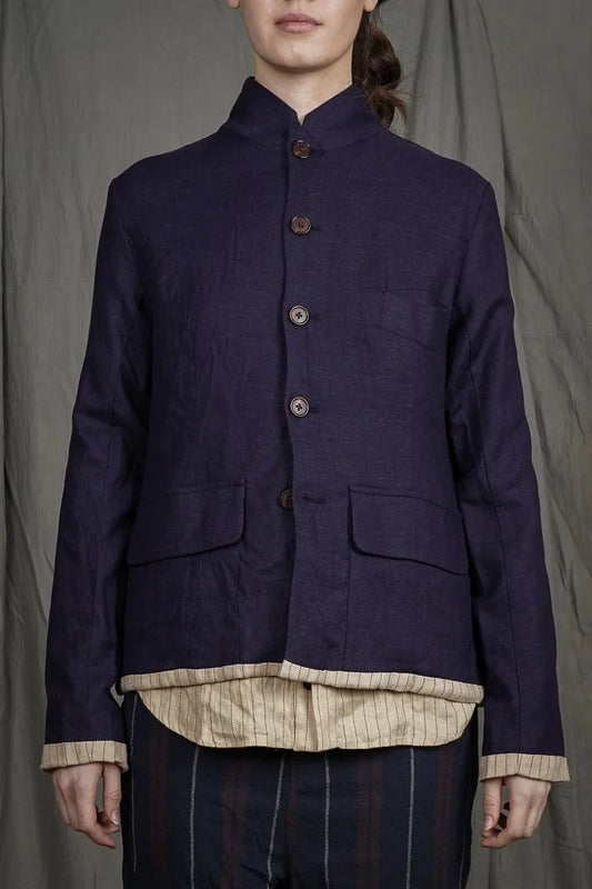 Aleksandr Manamis - Cordelia Blue Slubby Jacket